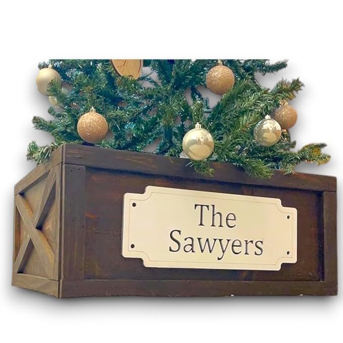 Customize Collapsible Rustic farmhouse personalized Christmas tree box, christmas, tree collar, Christmas tree, collapsible, collapsible, folding Christmas, Christmas tree box, Christmas collar