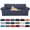 Cupuamon 2026 New Stretch Oversized Sofa Slipcovers Couch Sofa Cover for 4 Seater Furniture Protector Covers with Elastic Bottom Jacquard Fabric Small Checks for Pets, Kids - Charcoal view 1