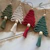 Azeem Mart Macrame Christmas Tree | Christmas Ornament | Christmas Decor | Holiday Decor | Olive Green | Ivy | White | Natural | Christmas view 4