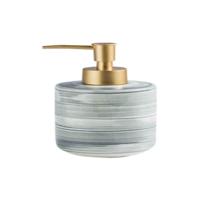 Soap Dispenser Soap Dispenser Ceramic Lotion Bottle Exquisite Marble Texture Lotion Dispenser Soap Dispenser with Golden Frosted Pump Kitchen Bathroom