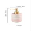 Soap Dispenser Soap Dispenser Ceramic Lotion Bottle Exquisite Marble Texture Lotion Dispenser Soap Dispenser with Golden Frosted Pump Kitchen Bathroom view 2