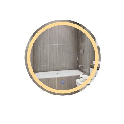 MELPHI LED Round Bathroom Mirror, LED Lighted Bathroom Vanity Mirror, Led Mirror for Bathroom, Anti-Fog, Dimming, Wall Mounted Vanity Mirror (Color : Warm Light, Size : 80cm)