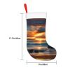 Christmas Stocking - Festive Holiday Decoration, Durable Polyester Fabric, Perfect for Gifts and Candy Beach Maui Hawaii Sunset Sea Waves Clouds view 3