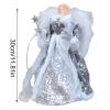Shakven Christmas Angel Treetop Figurine with White Pearl Wings | Angel Christmas Treetop Figurine Holiday Christmas Decorations,Christmas for Xmass Holiday Decoration Ornament view 4