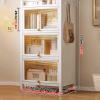 YUGXTH Glass Display Cabinets, Display Case, Transparent Showcase with Flip Up Door, Floor Standing Acrylic Display Bookshelf for Living Room Bedroom Home Office(70 * 38 * 113cm) view 2
