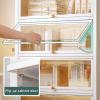 YUGXTH Glass Display Cabinets, Display Case, Transparent Showcase with Flip Up Door, Floor Standing Acrylic Display Bookshelf for Living Room Bedroom Home Office(70 * 38 * 113cm) view 3