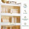 YUGXTH Glass Display Cabinets, Display Case, Transparent Showcase with Flip Up Door, Floor Standing Acrylic Display Bookshelf for Living Room Bedroom Home Office(70 * 38 * 113cm) view 4