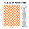 Edenleaf Orange Checkered Blanket, Soft Cozy Fleece Checkered Throw Blankets for Bed Sofa Couch Camping, Ultra Fluffy Throws for All Seasons, 60x80 Inch, Orange view 2