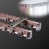 3.3ft-13.1ft Ceiling Curtain Track Flexible, Ceiling Mount Mounted, Heavy Duty Aluminum Bendable Room Divider Curtain Rails System Fit A Range Of Shapes And Sizes ( Color : Rose gold , Size : 6.6ft ) view 1
