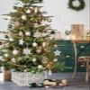 Christmas Tree Collar 4PCS-17"x10", Christmas Tree Ring Boho Retro Pattern and Gradient Lines Christmas Tree Stands Skirts Base Covers for Xmas Holiday Home Decor view 2