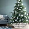 Christmas Tree Collar 4PCS-17"x10", Christmas Tree Ring Boho Retro Pattern and Gradient Lines Christmas Tree Stands Skirts Base Covers for Xmas Holiday Home Decor view 4