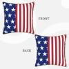 Augenstern Zippered Pillow Protectors Cover Case Novelty-Us-American-Flag Decorative Throw Pillow Cover Square Cushion Case 18"X18" view 3
