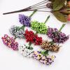 ECYC Ltd 12 Pcs/lot Mini Artificial Flower Stamen Pearl Flower Stamens Floral Stamen Pistil for Crafts Flower Making Wedding Bouquet Bridal Headwear Home Wedding Decor Cake Decoration, Rose Red view 3