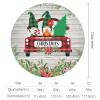 INSFBRB Xmas Tree Truck Round Tablecloths Red Truck Merry Christmas Gnome Decor Candy Leaf Party Table Linen Cloth Cover for Home Kitchen Dining Room Outdoor Patio Decoration 36x36in view 2