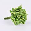 ECYC Ltd 12 Pcs/lot Mini Artificial Flower Stamen Pearl Flower Stamens Floral Stamen Pistil for Crafts Flower Making Wedding Bouquet Bridal Headwear Home Wedding Decor Cake Decoration, Green view 1