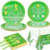 Disposable Tennis Party Supplies for 20 Guests - Set Includes Plates, Napkins, Forks, Tablecloth for Men, Women, Kids - Sports Themed Birthday Party Decor view 1