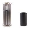 TOWINE Trash Can Outdoor Trash Can Hotel Vertical Trash Can with Ashtray Independent Inner Warehouse KTV Elevator Trash Can for Home Office Space-Saving view 1
