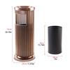 TOWINE Trash Can Outdoor Trash Can Hotel Vertical Trash Can with Ashtray Independent Inner Warehouse KTV Elevator Trash Can for Home Office Space-Saving view 2