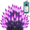 Magshion Christmas String Lights 8 Modes, 75 Ft 200 LEDs, Waterproof Mini String Lights, Halloween Decorations for Outdoor Indoor Patio Home Party Garden Yard, Purple view 1