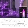 Magshion Christmas String Lights 8 Modes, 75 Ft 200 LEDs, Waterproof Mini String Lights, Halloween Decorations for Outdoor Indoor Patio Home Party Garden Yard, Purple view 2