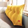XOOFMASS Triangular Headboard Pillow Reading Pillow Full Size Upholstered Headboard Dorm Bed, Removable Headboard Backrest,Yellow,23.6" x 19.7" view 1