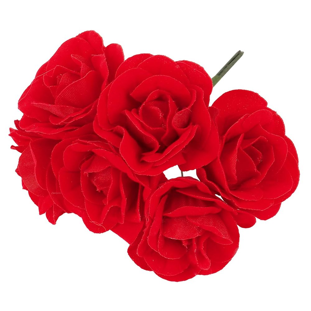 ECYC Ltd 6Pcs/lot Artificial Flower Stamen Pistil Artificial Holly Berries Double Head Mini Stamens Red Faux Flower Stamen Fake Berries for Flower Making Christmas Wreath Decorations DIY Crafts