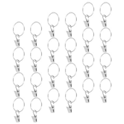 iplusmile 25pcs Stainless Steel Curtain with Clips Drapery for Home Hotel and Restaurant Use Fits Various Curtain Styles Rustproof and Design