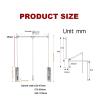 Lift Pull-down Hanger Bar, Wardrobe Hanger With Telescopic Handle And Mounting Hardware, Automatic Rebound, Adjustable Width, 20 Kg Load Capacity (Size : 830-1150mm) view 2