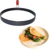 Egg Pancake Rings Mold, 2 Pack 6" Round Pancake Shaper Egg Mold Omelet Ring Stainless Steel Frying Eggs Ring with Silicone Handle for Griddle Sandwich Eggs Muffin Pancakes Burger Breakfast view 4
