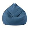 Lukery 3D Solid Color Stuffed Animal Storage Bean Bag Chair Cover for Kids and Adults, Stuffable Beanbag (No Filler) Living Room Washable Bean Bag Lazy Sofa (S/27.6x31.5'',Dark Blue) view 1