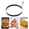 2 Packs 6" Pancake Ring Omelette Egg Ring for Frying Egg Non-stick Stainless Steel Round Pancake Mold Rings with Insulated Handle for Griddle Sandwich Eggs English Muffin Pancakes Burger Breakfast view 4