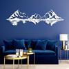 Cadeali Metal Mountain Wall Art, Mountain Wall Decor, Large Art Mountains, Decoration for Living Room, Bedroom or Study (White, 47"x13"/118x32cm) view 1