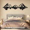 Cadeali Metal Mountain Wall Art, Mountain Wall Decor, Large Art Mountains, Decoration for Living Room, Bedroom or Study (White, 47"x13"/118x32cm) view 2