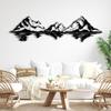 Cadeali Metal Mountain Wall Art, Mountain Wall Decor, Large Art Mountains, Decoration for Living Room, Bedroom or Study (White, 47"x13"/118x32cm) view 4