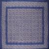 Rajasthan Block Print Tapestry Cotton Bedspread 106" x 70" Twin Blue view 2