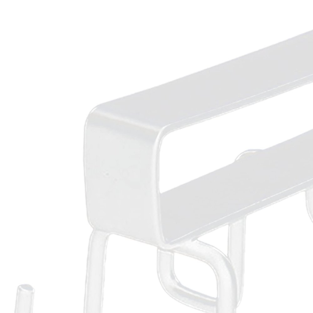 Cups Storage Hooks, Kitchen Utensil Hanging with 6 Hooks, Cup Holder Hanger Hook Rack Holder Under Cabinet Closet Without Drilling Wine Glasses Storage Hooks(White)