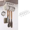 Cups Storage Hooks, Kitchen Utensil Hanging with 6 Hooks, Cup Holder Hanger Hook Rack Holder Under Cabinet Closet Without Drilling Wine Glasses Storage Hooks(White) view 2