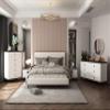Acme Carena Wooden Bed in Light Gray and White and Brown view 2