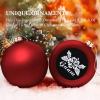 Hibiscus Flowers Guam Print Christmas Balls Ornaments Christmas Tree Decorations Hanging Ball for Holiday Wedding Party Decoration view 4