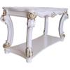 Acme Vendome Wooden Sofa Table with Scrolled Legs in Antique Pearl view 1