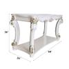 Acme Vendome Wooden Sofa Table with Scrolled Legs in Antique Pearl view 3