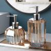 GRFIT Crystal Glass Manual Soap Dispenser, Kitchen & Bathroom Refillable Transparent Dispenser view 4