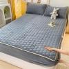 FCLDESHOP Fitted Bottom Sheet Soft,Thicken Cartoon Printed Crystal Velvet Bed Cover, Warm Mattress Topper Suitable for 12"/30cm Deep Mattresses,Grey,150x200cm (1pcs) view 1