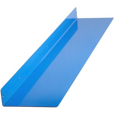 Calabasas Decor 48x8 in Metal Floating Shelf Blue Wall Mounted - Made in The USA - Bedroom, Living Room, Bathroom, Kitchen