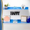 Calabasas Decor 48x8 in Metal Floating Shelf Blue Wall Mounted - Made in The USA - Bedroom, Living Room, Bathroom, Kitchen view 2