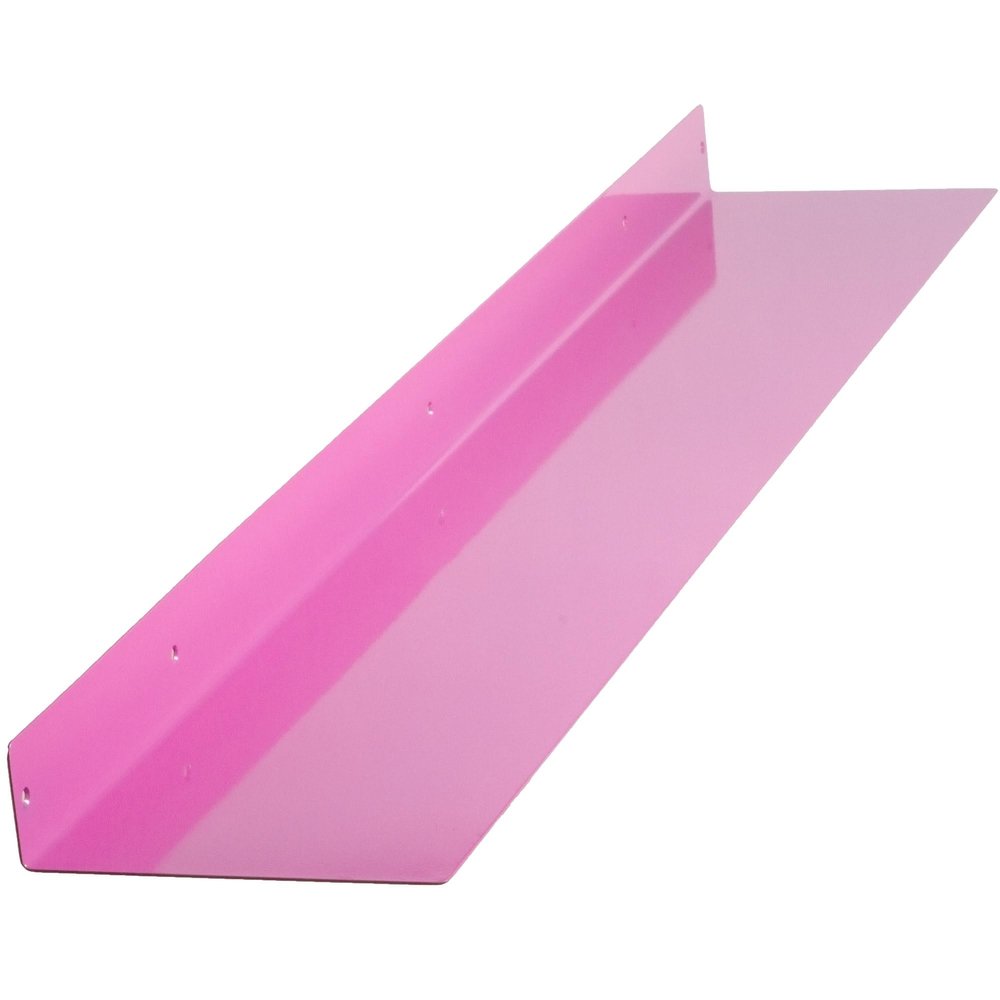 Calabasas Decor 48x8 in Metal Floating Shelf Pink Wall Mounted - Made in The USA - Bedroom, Living Room, Bathroom, Kitchen