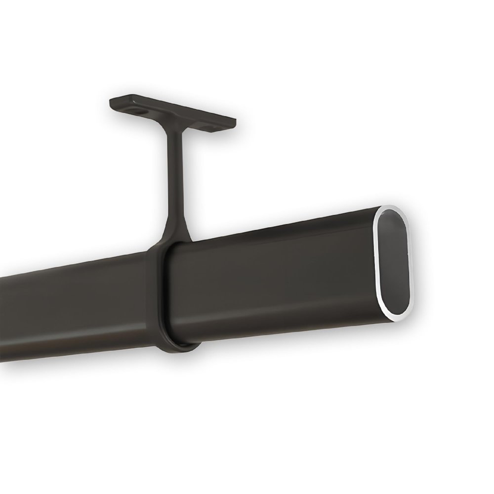 B&B Hardware Oval Wardrobe Closet Rod Kit - 1.3 Mm Thick Welded Aluminum - Dark Oil-Rubbed Bronze - 12 To 89 Inches Long