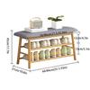 HUHJYUGE Shoe Bench Entryway with Storage, Modern 2-Tier Shoe Rack Bench with Cushion, Stable Shoes Bench Seat Cabinet with Flip Top Easy Assembly, for Hallway Living Room view 3