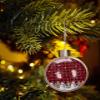 Christmas Ornaments for Christmas Tree Hanging, Red Christmas Plaid Balls Ornaments Shatterproof Christmas Ornaments Ball for Xmas Tree Holiday Party Decor Snowflake Snowman Xmas Tree 3.5" view 2