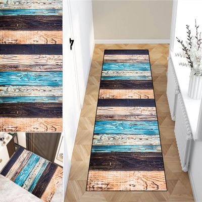Hallway Runner Rug Non Slip Area Rug 4'x4'7" Runner for Living Room Washable Vintage Kitchen Runner Carpet Runner for Entrance Bedroom Doorway Indoor Office